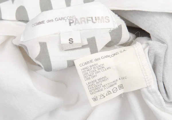 コムデギャルソン パルファムCOMME des GARCONS PARFUM 製品プリントクリスマスTシャツ グレー白S K-75741_015