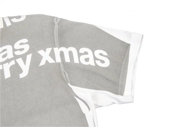 コムデギャルソン パルファムCOMME des GARCONS PARFUM 製品プリントクリスマスTシャツ グレー白S K-75741_007
