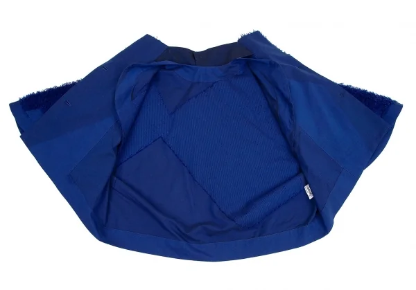 132 5. イッセイミヤケ 132 5. ISSEY MIYAKE ボア装飾ドルマンスリーブデザインジャケット 青3 K-75756_010