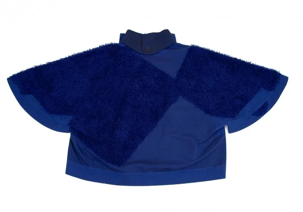 132 5. イッセイミヤケ 132 5. ISSEY MIYAKE ボア装飾ドルマンスリーブデザインジャケット 青3 K-75756_011