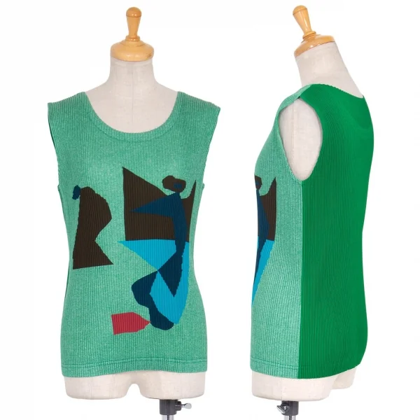 イッセイミヤケ 田中一光ISSEY MIYAKE IKKO TANAKA プリーツノースリーブ