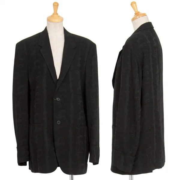 ワイズY's カモフラジャガードレーヨンポリジャケット 黒L位 K-75813_001