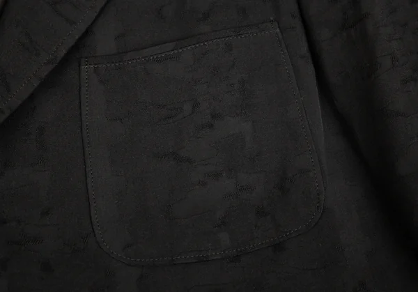 ワイズY's カモフラジャガードレーヨンポリジャケット 黒L位 K-75813_004