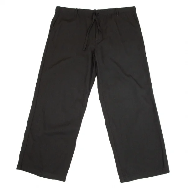 ワイズフォーリビングY's for living BASIC ウールギャバワイドパンツ 黒M K-75816_001