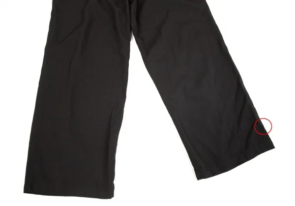 ワイズフォーリビングY's for living BASIC ウールギャバワイドパンツ 黒M K-75816_011