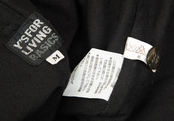 ワイズフォーリビングY's for living BASIC ウールギャバワイドパンツ 黒M K-75816_014