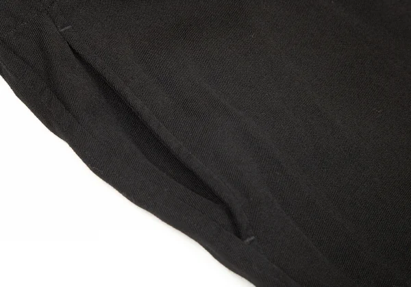 ワイズフォーリビングY's for living BASIC ウールギャバワイドパンツ 黒M K-75816_005