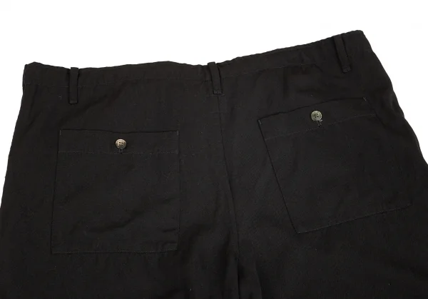 ワイズフォーリビングY's for living BASIC ウールギャバワイドパンツ 黒M K-75816_009