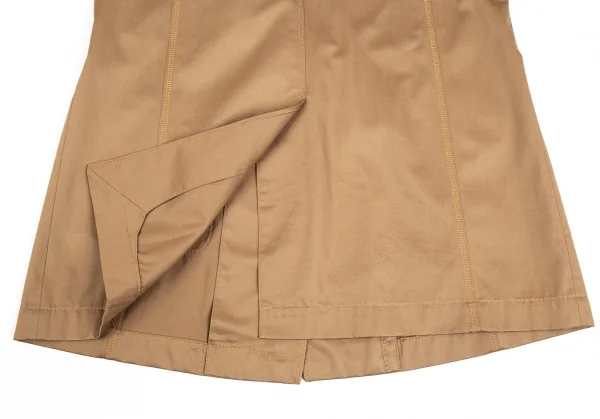 ドルチェ&ガッバーナDOLCE&GABBANA コットンレイヤーカラー半袖ハーフスプリングコート ベージュ38 K-75836_017