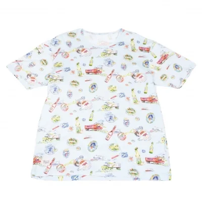 パパスPapas ビアボトルプリントTシャツ