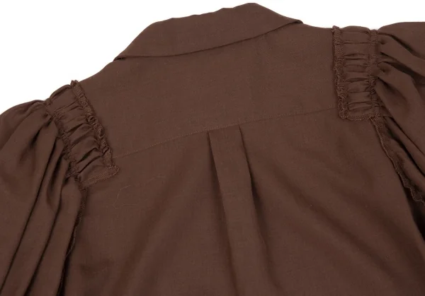 コムコム COMME des GARCONS パフスリーブリボンタイ半袖シャツ