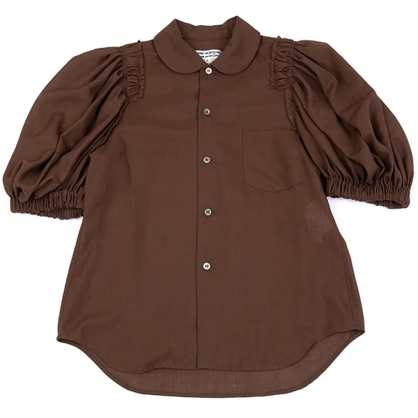 COMME des GARCONS パフスリーブリボンタイ半袖シャツ コムコム COMME des GARCONS パフスリーブリボンタイ半袖シャツ
