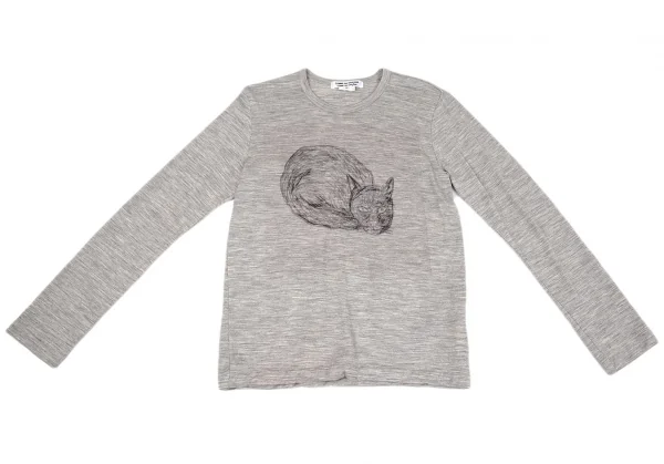 COMMEdesGARCONS 　ウールデザインカットソー コムコム コムデギャルソンCOMME des GARCONSプリントウール
