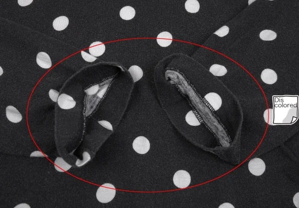 コムコム コムデギャルソンCOMME des GARCONS ネップドットオフショルダーカットソー 黒白S K-75968_007