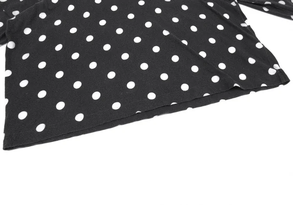 コムコム コムデギャルソンCOMME des GARCONS ネップドットオフショルダーカットソー 黒白S K-75968_008