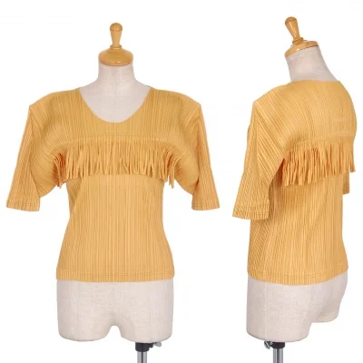 プリーツプリーズPLEATS PLEASE バストフリンジプリーツカットソー