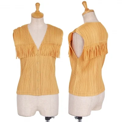 プリーツプリーズPLEATS PLEASE バストフリンジプリーツベスト