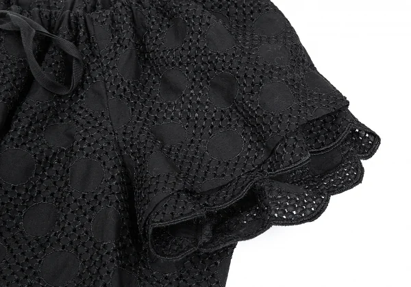 トリココムデギャルソンtricot COMME des GARCONS ドットエンブロイダリーレースチュニックブラウス 黒S K-76050_004