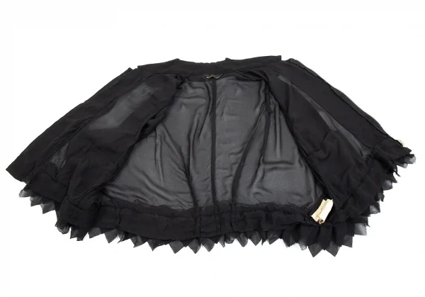 COMME des GARCONS See-through Zip Hem Frill Jacket K-76094_010