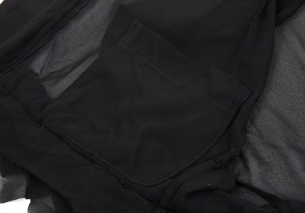 COMME des GARCONS See-through Zip Hem Frill Jacket K-76094_011