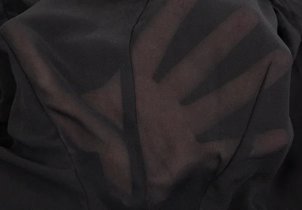 COMME des GARCONS See-through Zip Hem Frill Jacket K-76094_014