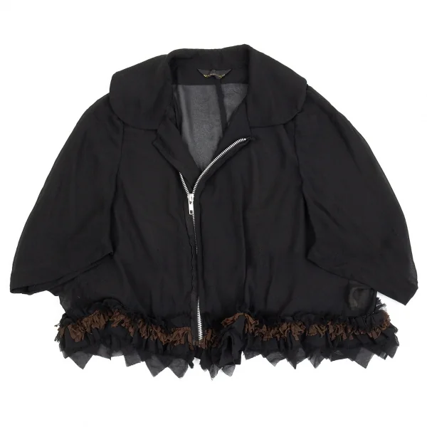 COMME des GARCONS See-through Zip Hem Frill Jacket K-76094_002
