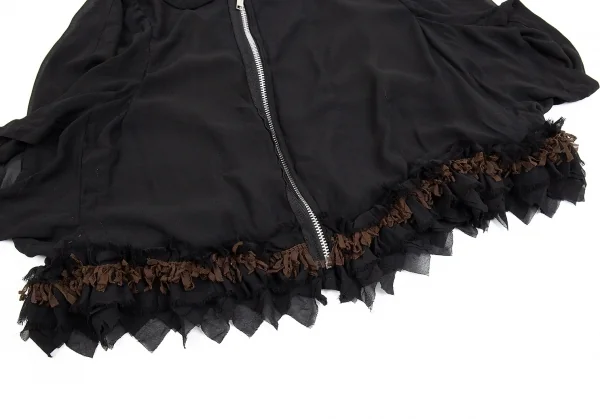 COMME des GARCONS See-through Zip Hem Frill Jacket K-76094_008