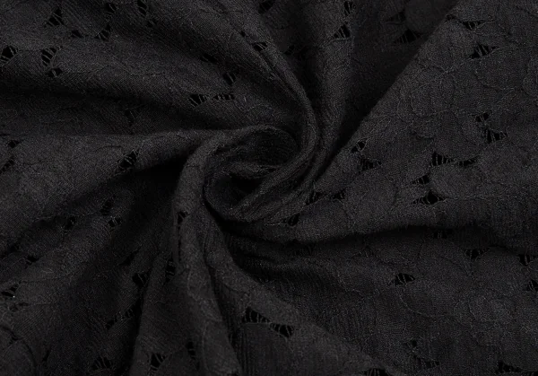 コムデギャルソンCOMME des GARCONS ストレッチレイヤードエンブロイダリーレースジャケット 黒S位 K-76102_016