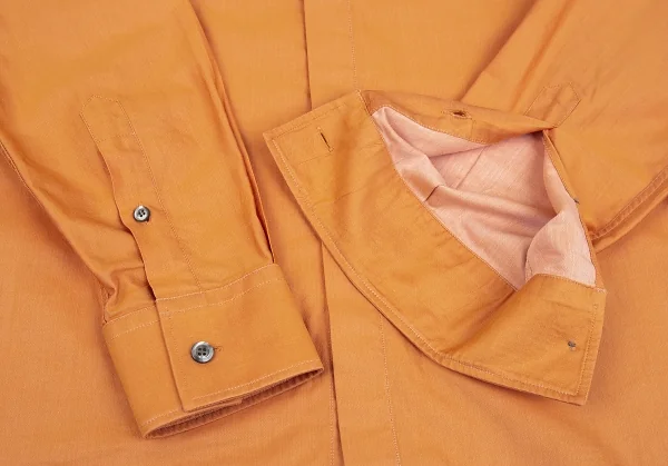 エンポリオアルマーニEMPORIO ARMANI 長袖コットンドレスシャツ オレンジ40 K-76221_005