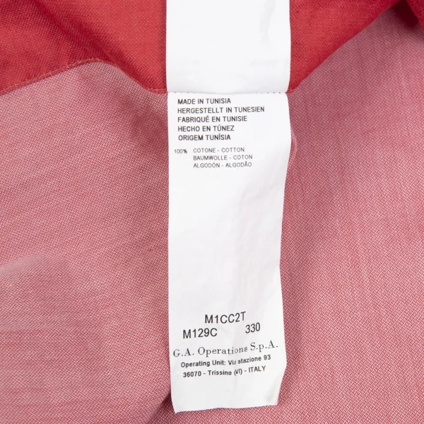 エンポリオアルマーニEMPORIO ARMANI 長袖コットンドレスシャツ エンジ40 K-76222_012