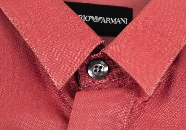 エンポリオアルマーニEMPORIO ARMANI 長袖コットンドレスシャツ エンジ40 K-76222_003