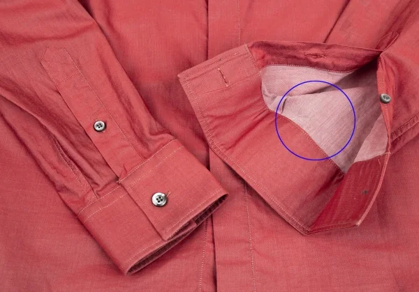 エンポリオアルマーニEMPORIO ARMANI 長袖コットンドレスシャツ エンジ40 K-76222_005