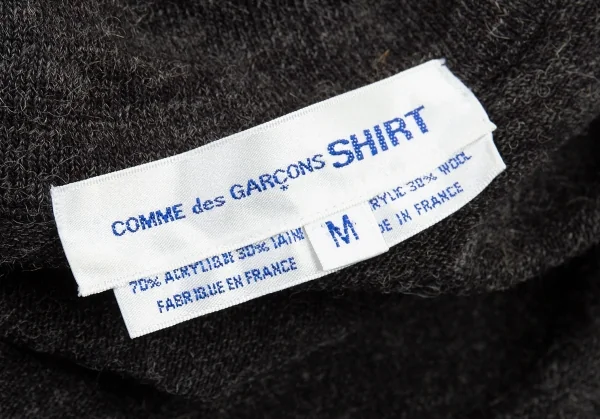コムデギャルソン シャツCOMME des GARCONS SHIRT 切替ハイネックプルオーバー 茶杢チャコールM K-76246_011