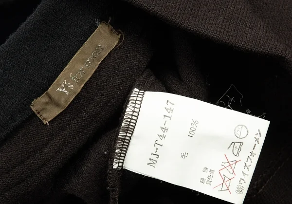 ワイズフォーメンY’s for men パイピングデザインジップウールカーディガン チャコール黒M位 K-76249_012