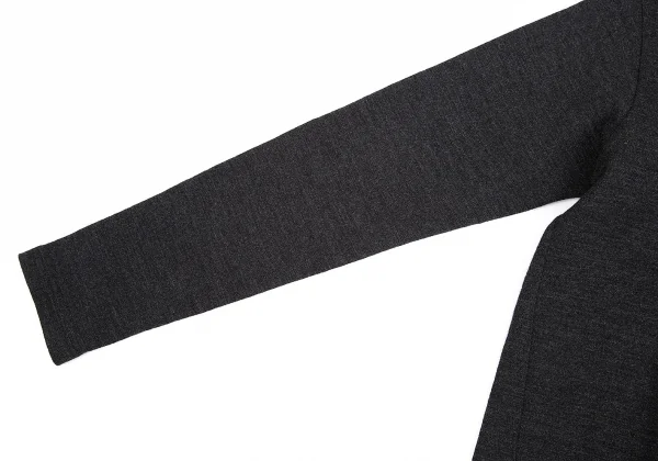 ワイズフォーメンY's for men SHIRTS ウールダイヤチェック切替デザインニットカットソー チャコール他M位 K-76316_004