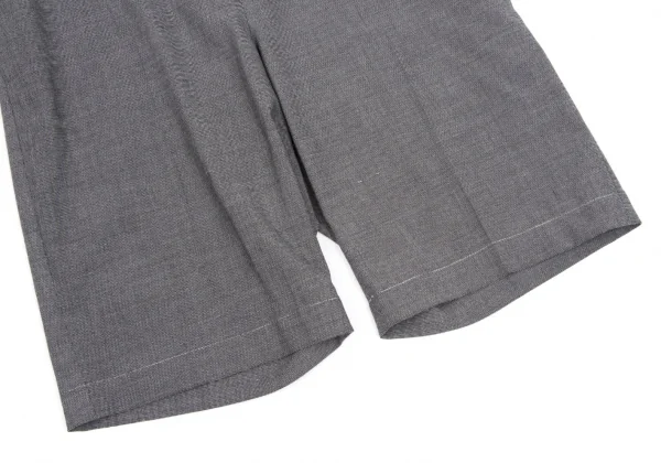 ワイズY's ウエスト切り替えベルトショートパンツ グレー2 K-76324_006