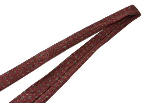 パパスPapas シルク大小花柄ネクタイ 赤他 K-76340_010