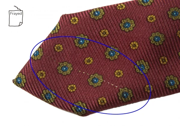 パパスPapas シルク大小花柄ネクタイ 赤他 K-76340_012