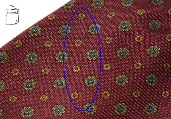 パパスPapas シルク大小花柄ネクタイ 赤他 K-76340_007