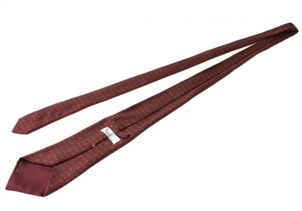 パパスPapas シルク大小花柄ネクタイ 赤他 K-76340_009