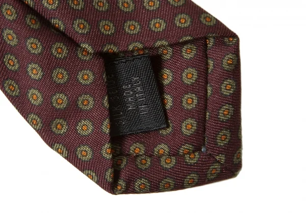 パパスPapas シルク花柄ネクタイ エンジ他 K-76342_010