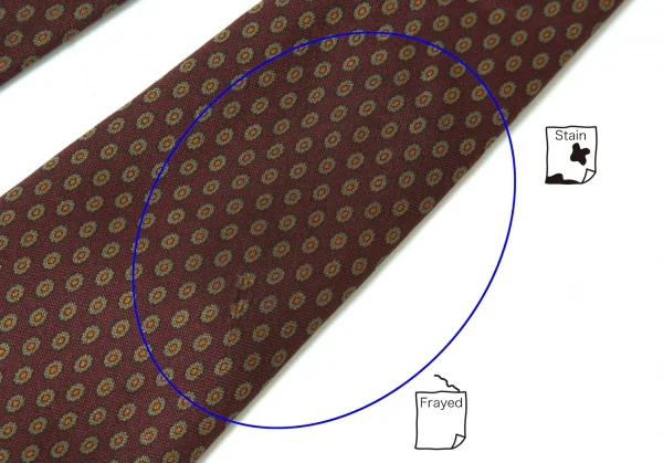 パパスPapas シルク花柄ネクタイ エンジ他 K-76342_004