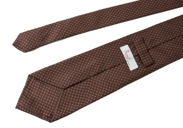 パパスPapas シルク花柄ネクタイ エンジ他 K-76342_009