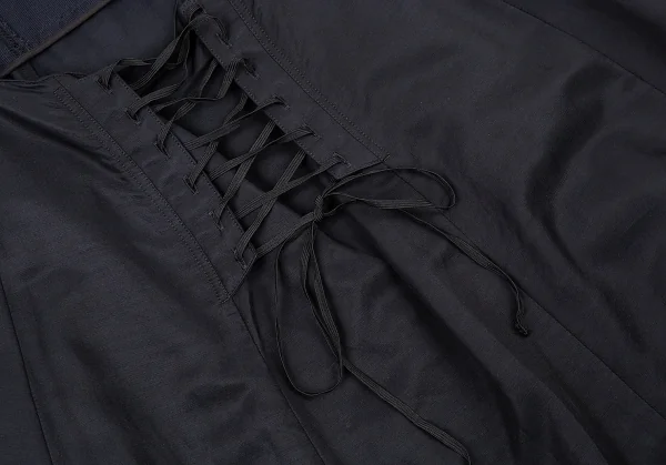 タケシコウサカバイ ワイズ ピンクレーベルTAKESHI KOSAKA by Y's Pink Label バックレース切替コットンワンピース 紺2 K-76373_011