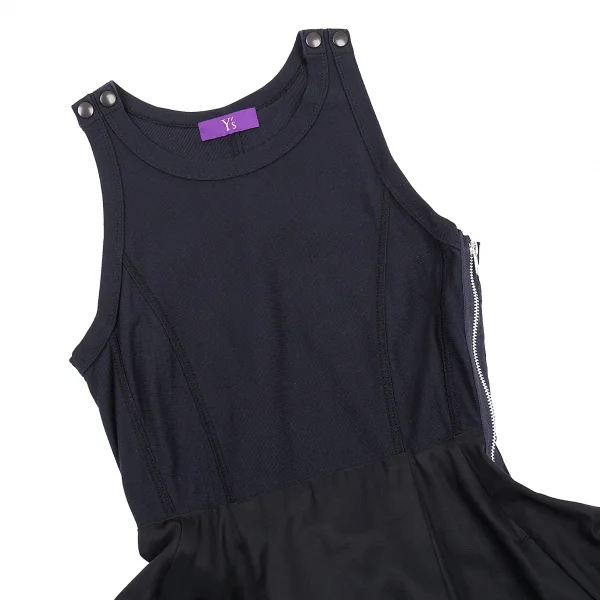 タケシコウサカバイ ワイズ ピンクレーベルTAKESHI KOSAKA by Y's Pink Label バックレース切替コットンワンピース 紺2 K-76373_003