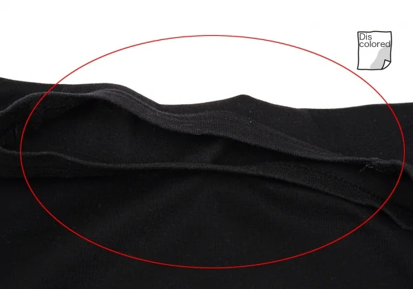 コムデギャルソンCOMME des GARCONS ベロアモチーフ装飾Tシャツ 黒XS位 K-76462_004