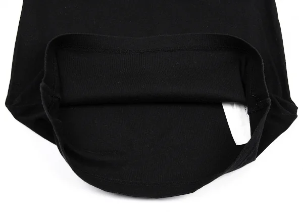 コムデギャルソンCOMME des GARCONS ベロアモチーフ装飾Tシャツ 黒XS位 K-76462_008