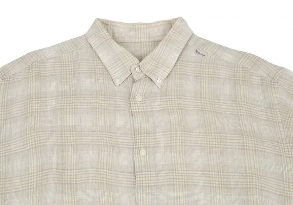 Papas Plaids Linen Short Sleeve Shirt K-76510_002