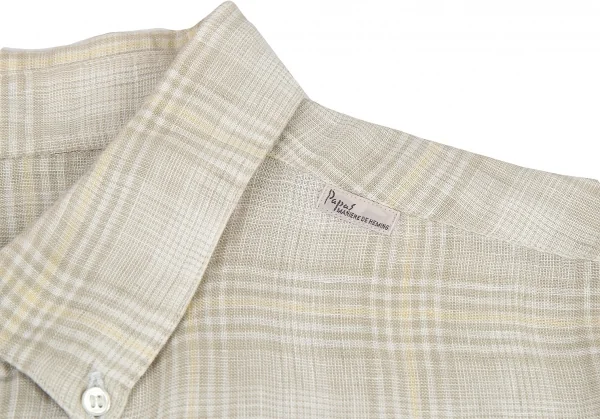 Papas Plaids Linen Short Sleeve Shirt K-76510_004