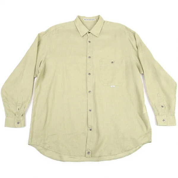 Papas Linen Long Sleeve Shirt Light green LL K-76517_001